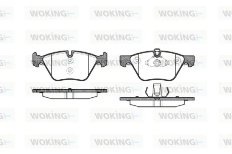 Гальмівні колодки пер. BMW 3(E90)/1(E81) 04-13 (ATE) (154,8x63,6x20) WOKING P1152300