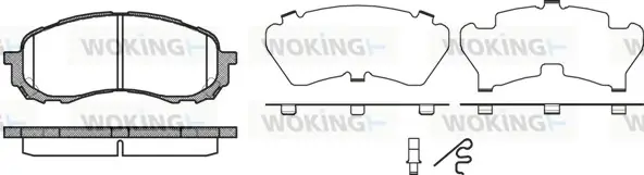Колодки гальмівні WOKING P11813.11 (фото 1)