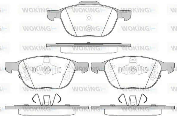 Колодки гальмівні диск. перед. (вир-во Remsa) Ford Focus iii Electric 10- WOKING P11823.12 (фото 1)