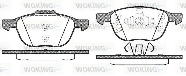 Гальмівні колодки пер.FORD C-MAX/FOCUS/MAZDA 3/5/VOLVO V40/S40/C70/C30 1.0-2.5 03-19 WOKING P11823.30 (фото 1)