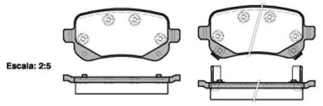 Колодки гальмівні диск. задн. (Remsa) Dodge Journey 08> 13> (P11953.02) WOKING P1195302