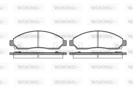 Колодки тормозные дисковые GREAT WALL Hover 05> 10> / перед (P11983.14) WOKING P1198314