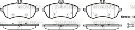 Гальмівні колодки пер. MB W204 07-14 (TRW) WOKING P1201300