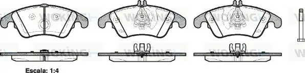 Колодки гальмівні диск. перед. (вир-во Remsa) MB C204 E212 Girling ver. (P12043.00) WOKING P1204300 (фото 1)