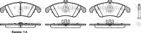 Колодки гальмівні диск. перед. (вир-во Remsa) MB C204 E212 Girling ver. (P12043.00) WOKING P1204300