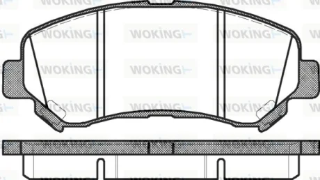 Гальмівні колодки пер. QASHQAI I/QASHQAI II/ X-TRAIL 1.5D-2.5 07- WOKING P12183.00