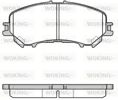 Гальмівні колодки пер. NISSAN QASHQA/RENAULT KADJAR 1.2-2.0 15- WOKING P1218322 (фото 1)