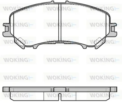 Гальмівні колодки пер. NISSAN QASHQA/RENAULT KADJAR 1.2-2.0 15- WOKING P1218322