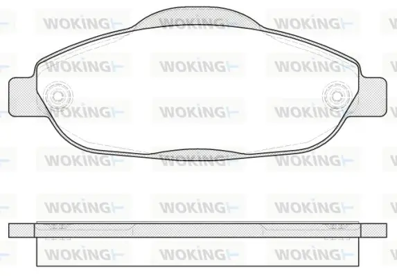 Гальмівні колодки пер. Peugeot 308 07- (Bosch) WOKING P12233.00 (фото 1)