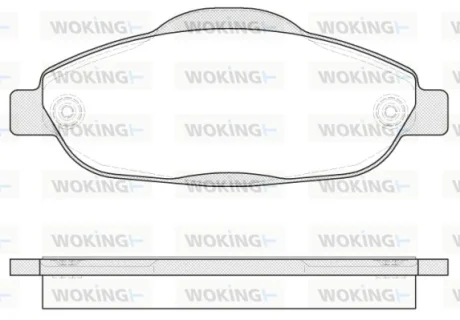 Гальмівні колодки пер. Peugeot 308 07- (Bosch) WOKING P12233.00
