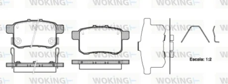 Гальмівні колодки зад. Honda Accord VIII 08- (nissin) WOKING P1232312
