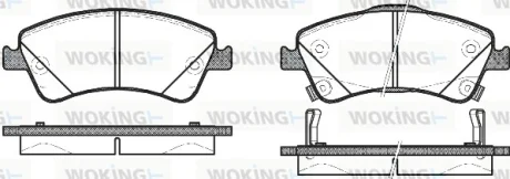 Гальмівні колодки пер. Toyota Auris 07-12 (bosch) (150,8x62,5x19,5) WOKING P1241302