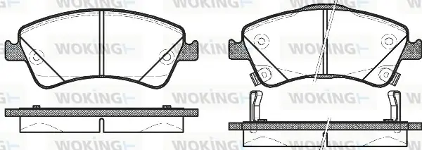 Колодки гальмівні диск. перед. (вир-во Remsa) Toyota Avensis III 08>18 WOKING P12413.12 (фото 1)