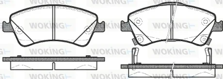 Колодки гальмівні диск. перед. (вир-во Remsa) Toyota Avensis III 08>18  WOKING P12413.12