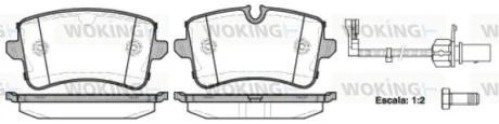 Гальмівні колодки зад. Audi A6 10- (TRW) WOKING P1243310