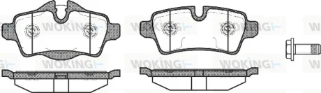 Колодки гальмівні диск. задн. (вир-во Remsa) Mini Cooper, One, Clubman 08> (P12443.00) WOKING P1244300