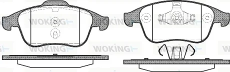 Колодки гальмівні диск. перед. (вир-во Remsa) Renault Scenic III Grand Scenic III Laguna III Latitude (P12503.00) WOKING P1250300