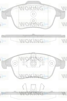 Гальмівні колодки пер. Laguna III 07-/Grand Scenic 09- (ATE) (155,3x63x18) WOKING P12503.30