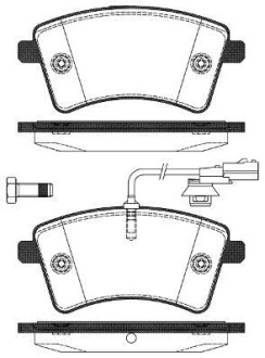 Колодки гальмівні диск. перед. (Remsa) Renault Kangoo be bop 1.5 09-,Renault Kangoo be bop 1.6 09- WOKING P12513.01