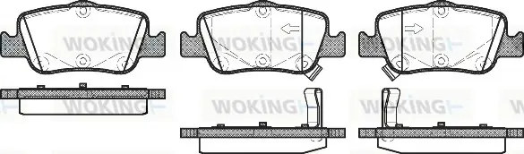 Гальмівні колодки зад. Toyota Auris 07-12/Corolla 13- (bosch) WOKING P12563.02 (фото 1)