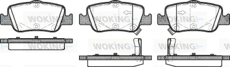 Гальмівні колодки зад. Toyota Auris 07-12/Corolla 13- (bosch) WOKING P12563.02