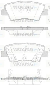 Гальмівні колодки зад. Hyundai i30/i40 11-/Kia Rio 1.4-3.8 12- (akebono) WOKING P1262342
