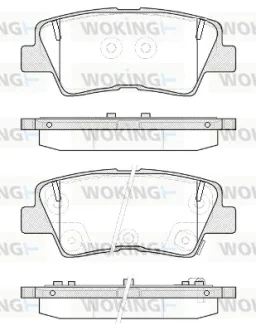 Гальмівні колодки зад. Hyundai i30/i40 11-/Kia Cee\'d 1.6-3.3 12- (akebono) WOKING P1262352