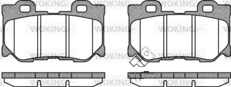 Колодки гальмівні диск. задн. (Remsa) Infiniti Fx 3.0 08-,Infiniti Fx 3.5 02-08 WOKING P12653.01
