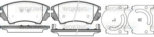 Гальмівні колодки пер. Opel Astra J 09-/Insignia 08- (Mando) WOKING P1275312 (фото 1)