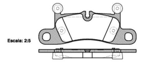 Колодки тормозные диск. задн. (Remsa) Porsche 911 3.4 11-,Porsche 911 3.4 12- WOKING P12793.10