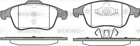 Гальмівні колодки пер. Megane III 08-/Scenic 09- (ATE) WOKING P12893.00