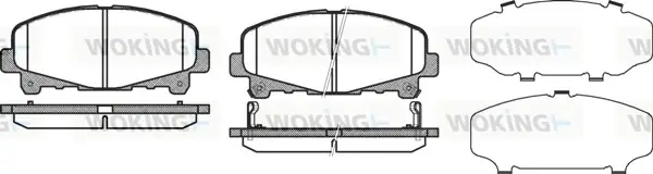 Колодки гальмівні диск. перед. (вир-во Remsa) Honda Accord 08> 15> (P12903.02) WOKING P1290302 (фото 1)