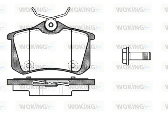 Колодки тормозные дисковые VW Golf V VI / Renault Megane III / задн (P12913.10) WOKING P1291310 (фото 1)