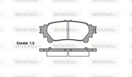 Гальмівні колодки зад. Lexus RX 08-15/Toyota Prius 09- (akebono) WOKING P12953.00