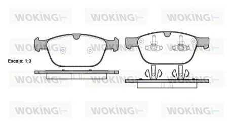 Гальмівні колодки пер. XC60/XC90 02- 2.0-4.4 WOKING P1297300