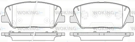 Колодки гальмівні WOKING P12983.12
