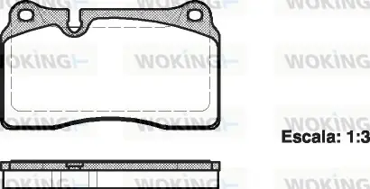 Гальмівні колодки пер. VW Touareg 3.0-6.0 02- 16,8 mm (brembo) WOKING P1300300 (фото 1)