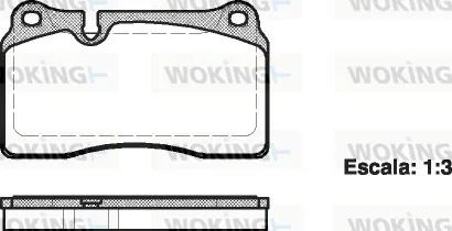 Гальмівні колодки пер. VW Touareg 3.0-6.0 02- 16,8 mm (brembo) WOKING P1300300