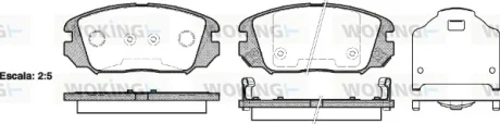 Гальмівні колодки пер. Civic/Sonata/Tucson (04-13) WOKING P13043.02