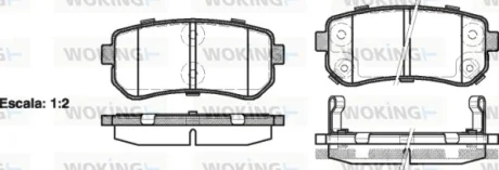 Колодки тормозные диск. задн. (пр-во Remsa) Hyundai Accent iii 1.4 05-10,Hyundai Accent iii 1.5 05-10  WOKING P13093.02