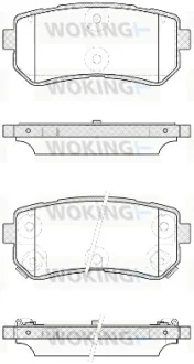 Гальмівні колодки зад. Accent/Ceed/Cerato/Creta/i20 (05-21) WOKING P1309342