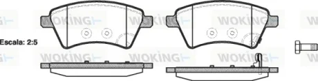 Гальмівні колодки пер. Suzuki SX4 04> WOKING P1315301