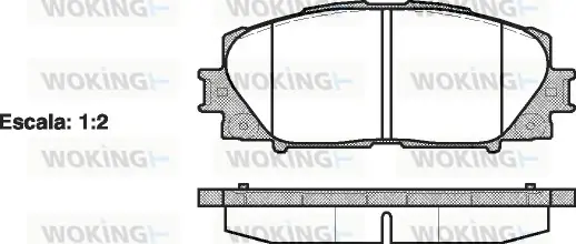 Колодки гальмівні диск. перед. (вир-во Remsa) Toyota Yaris II 05>,Yaris III 10> WOKING P13243.00 (фото 1)