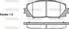 Колодки гальмівні диск. перед. (вир-во Remsa) Toyota Yaris II 05>,Yaris III 10> WOKING P13243.00 (фото 1)
