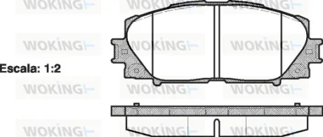 Колодки гальмівні диск. перед. (вир-во Remsa) Toyota Yaris II 05>,Yaris III 10>  WOKING P13243.00