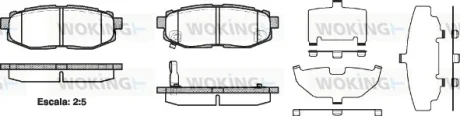 Гальмівні колодки зад. BRZ/Forester/Legacy/Outback/Tribeca (05-21) WOKING P1328301