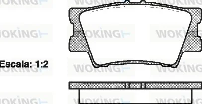 Гальмівні колодки зад.TOYOTA CAMRY/RAV4 III/RAV4 IV 2.0-3.5 06- WOKING P13313.00