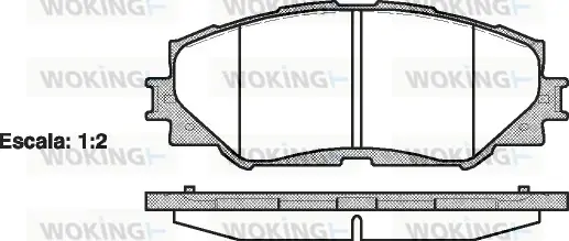 Гальмівні колодки пер. Toyota RAV4 06- (139,1x56x17,5) WOKING P13323.00 (фото 1)