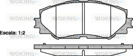Гальмівні колодки пер. Toyota RAV4 06- (139,1x56x17,5) WOKING P13323.00