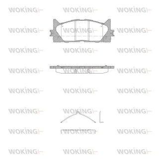 Гальмівні колодки пер. Avalon/Camry/ES (04-21) WOKING P1333300